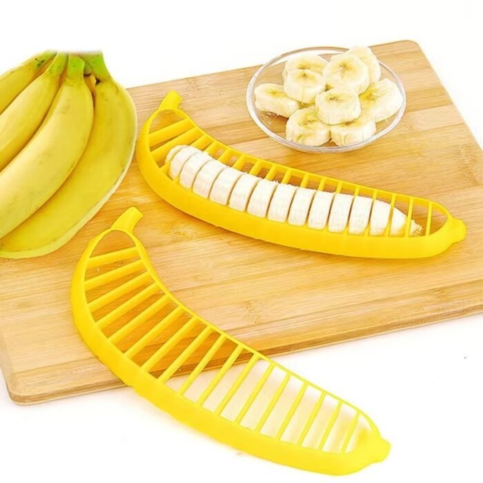 Banana Slicer Cutter – Practical Plastic Fruit Chopper & Salad Peeler for Effortless Even Slices