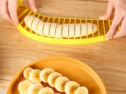 Banana Slicer Cutter – Practical Plastic Fruit Chopper & Salad Peeler for Effortless Even Slices