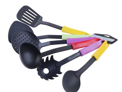 Colorful 6-Piece Nylon Kitchen Utensil Set – Quality Cooking Tools with Vibrant Handles
