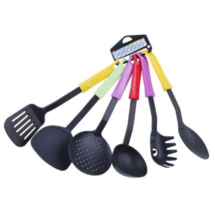 Colorful 6-Piece Nylon Kitchen Utensil Set – Quality Cooking Tools with Vibrant Handles