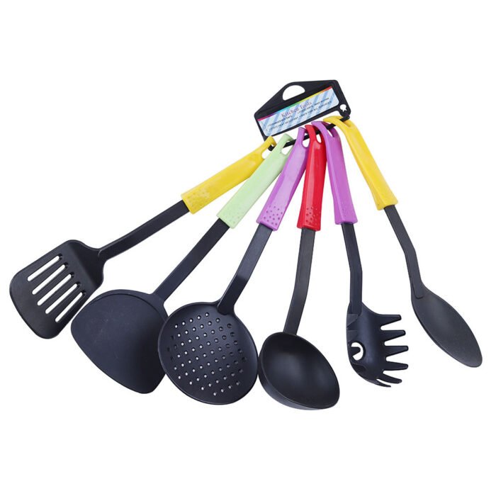 Colorful 6-Piece Nylon Kitchen Utensil Set – Quality Cooking Tools with Vibrant Handles