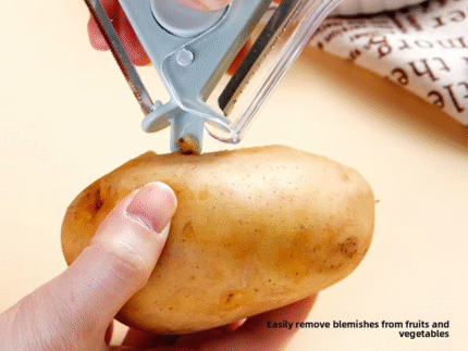 Compact Multi-Function Kitchen Peeler with Stainless Steel & PP Grater Blade