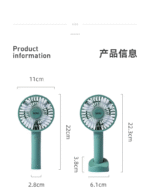 Compact USB Rechargeable Handheld Fan – Portable Personal Cooling with 3-Speed Control
