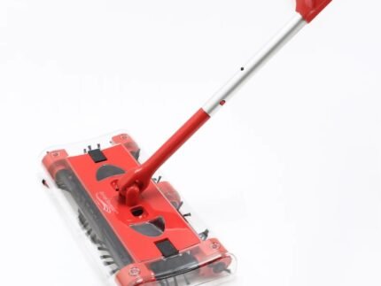 Cordless Electric Broom Vacuum – Rotating Hand-Push Sweeper with Dock Charger