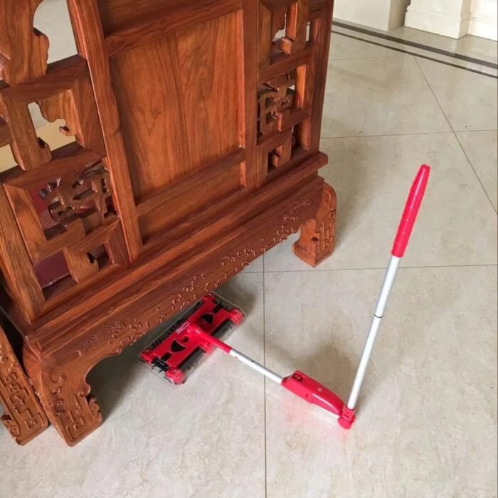 Cordless Electric Broom Vacuum – Rotating Hand-Push Sweeper with Dock Charger