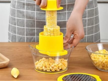 Corn Thresher & Peeler Tool – Stainless Steel Multi-Function Kitchen Gadget for Peeling, Slicing & Grating