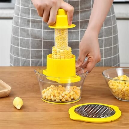 Corn Thresher & Peeler Tool – Stainless Steel Multi-Function Kitchen Gadget for Peeling, Slicing & Grating