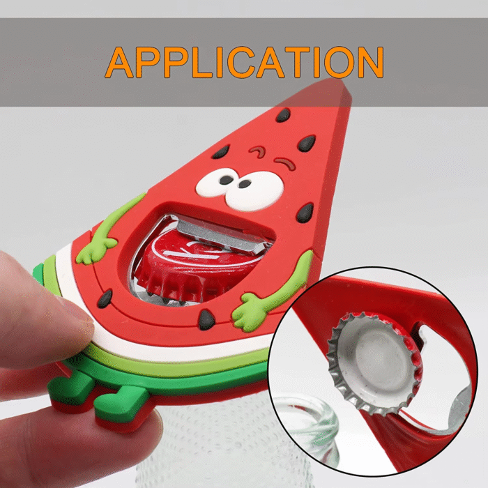 Cute Pineapple & Watermelon Bottle Opener with Fridge Magnet – Kitchen Décor & Beer Cap Opener