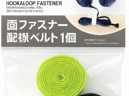 Daiso Cable Tie Set – 3pcs Hook & Loop Fastener Straps for Cable & Wire Management (50cm Each, Reusable, Multi-Color)