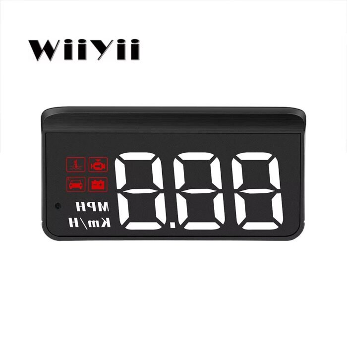 Digital Car HUD Speed Display with Non-Slip Dashboard Sun Cover