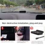 Digital Car HUD Speed Display with Non-Slip Dashboard Sun Cover