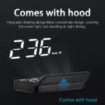 Digital Car HUD Speed Display with Non-Slip Dashboard Sun Cover