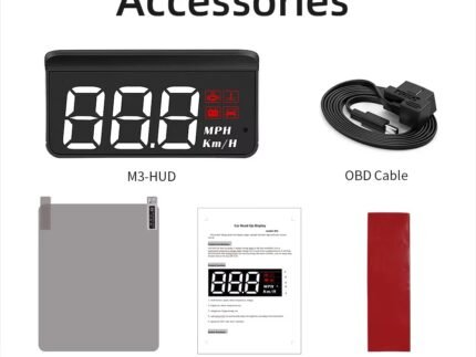 Digital Car HUD Speed Display with Non-Slip Dashboard Sun Cover