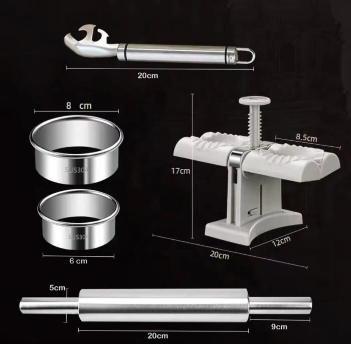 Double Head Manual Dumpling Maker – Quick Dumpling Press Mould Tool for Wrapping Two at a Time