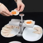 Double Head Manual Dumpling Maker – Quick Dumpling Press Mould Tool for Wrapping Two at a Time
