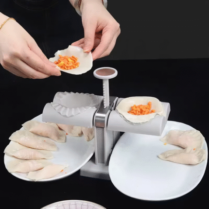 Double Head Manual Dumpling Maker – Quick Dumpling Press Mould Tool for Wrapping Two at a Time