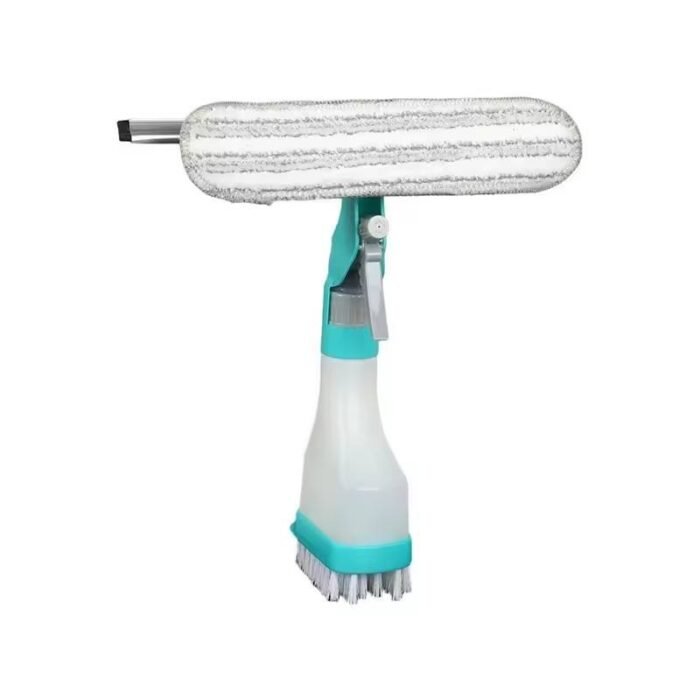 Double-Sided 4-in-1 Multifunctional Window Cleaning Tool – Squeegee, Scraper, Scrubber & Spray Combo