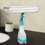 Double-Sided 4-in-1 Multifunctional Window Cleaning Tool – Squeegee, Scraper, Scrubber & Spray Combo