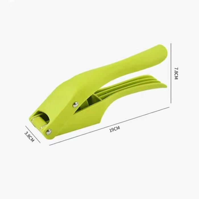 Dual-Function Garlic Press & Slicer – Stainless Steel Kitchen Tool for Garlic Puree, Slices & Mashing
