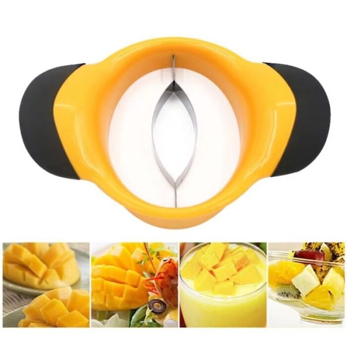 Durable Stainless Steel Mango Slicer Cutter – Easy Core Remover & Fruit Splitter Tool