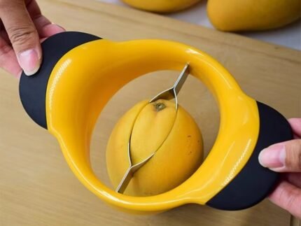 Durable Stainless Steel Mango Slicer Cutter – Easy Core Remover & Fruit Splitter Tool