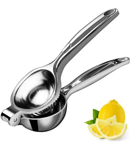 Durable Zinc-Alloy Citrus Press – 20 cm Heavy-Duty Manual Fruit Juicer for Lemons, Limes & Oranges