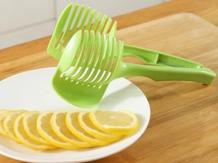Ergonomic Plastic Tomato & Fruit Slicer Clip – Safe and Effortless Slicing Tool