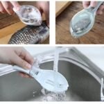 Fish Scale Remover with Cover – Stainless Steel Scraper & Cleaning Tool for Kitchen and Fishing
