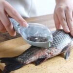 Fish Scale Remover with Cover – Stainless Steel Scraper & Cleaning Tool for Kitchen and Fishing