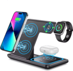 Foldable Fast Wireless Charging Station – 15W Multi-Device Charger for iPhone, Samsung, Watch & Earbuds