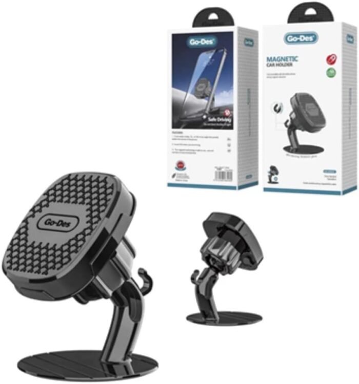 GO-DES GD-HD835 Magnetic Car Phone Holder with USB-C PD iPhone Cable – 2 Meter