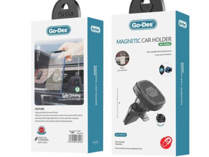 GO-DES GD-HD835 Magnetic Car Phone Holder with USB-C PD iPhone Cable – 2 Meter
