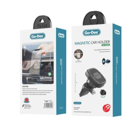 GO-DES GD-HD835 Magnetic Car Phone Holder with USB-C PD iPhone Cable – 2 Meter