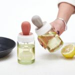Glass Oil Dispenser Bottle with Integrated Silicone Brush & Leak-Proof Lid – Thickened Glass Kitchen Oil Bottle