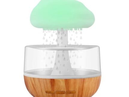 Gradient Clouds & Raindrops Humidifier with Colorful LED Lights – Essential Oil Diffuser for Home, Bedroom & Relaxation