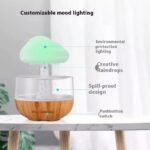Gradient Clouds & Raindrops Humidifier with Colorful LED Lights – Essential Oil Diffuser for Home, Bedroom & Relaxation