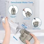 H2ofloss HF-6 Cordless Water Flosser – 5 Pressure Modes • 6 Jet Tips • 300 ml Tank
