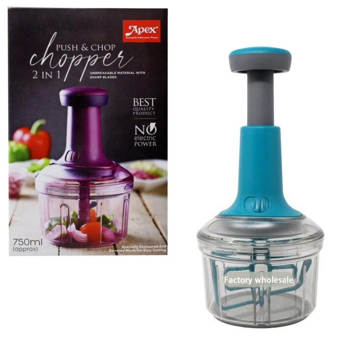 Hand-Operated Garlic/Onion Press Chopper – Eco Plastic Vegetable Cutter