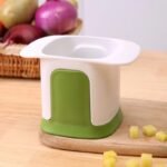 Hand-Press Vegetable & Fruit Cutter – Stainless Steel Blade ABS Body for Effortless Chips & Slices