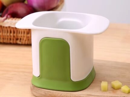 Hand-Press Vegetable & Fruit Cutter – Stainless Steel Blade ABS Body for Effortless Chips & Slices