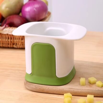 Hand-Press Vegetable & Fruit Cutter – Stainless Steel Blade ABS Body for Effortless Chips & Slices