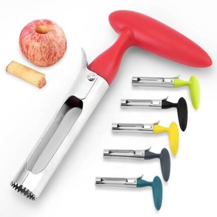Heavy-Duty Stainless Apple Coring Tool – Ergonomic Fruit Corer for Baking, Snacking & Food Prep