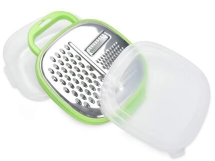 Kitchen 3-in-1 Plastic Food Grater – Cheese, Carrot & Potato Slicer with French Fry Cutte