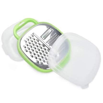 Kitchen 3-in-1 Plastic Food Grater – Cheese, Carrot & Potato Slicer with French Fry Cutte