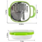 Kitchen 3-in-1 Plastic Food Grater – Cheese, Carrot & Potato Slicer with French Fry Cutte