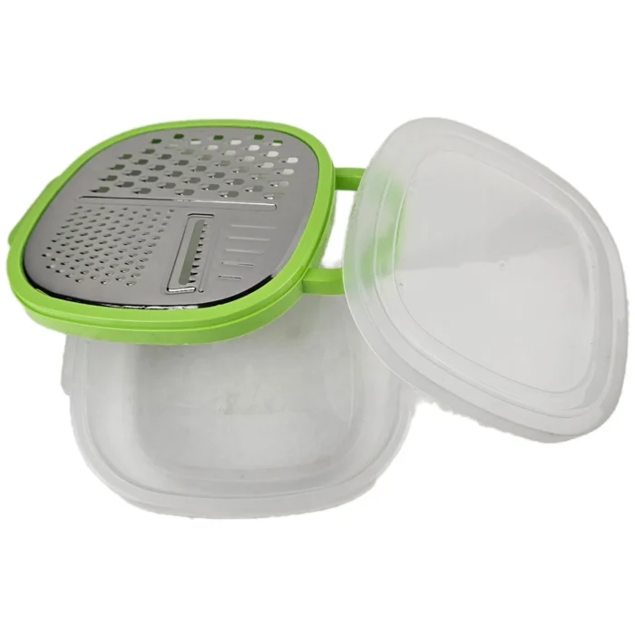 Kitchen 3-in-1 Plastic Food Grater – Cheese, Carrot & Potato Slicer with French Fry Cutter