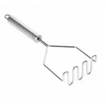 Kitchen Stainless Steel Manual Potato Masher – Wave-Shaped Kitchen Crusher for Smooth Mashed Potatoes & Vegetable Prep