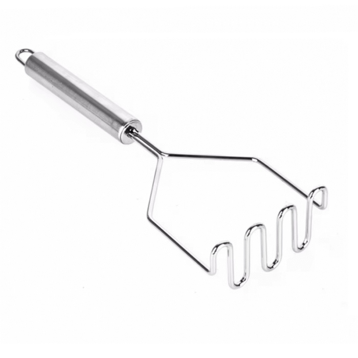 Kitchen Stainless Steel Manual Potato Masher – Wave-Shaped Kitchen Crusher for Smooth Mashed Potatoes & Vegetable Prep