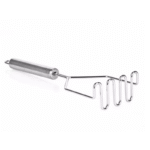 Kitchen Stainless Steel Manual Potato Masher – Wave-Shaped Kitchen Crusher for Smooth Mashed Potatoes & Vegetable Prep
