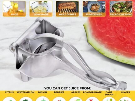 Manual Citrus Juicer Handheld Lemon Orange Squeezer – Heavy Duty Manual Fruit Press Juice Extractor for Home & Kitchen